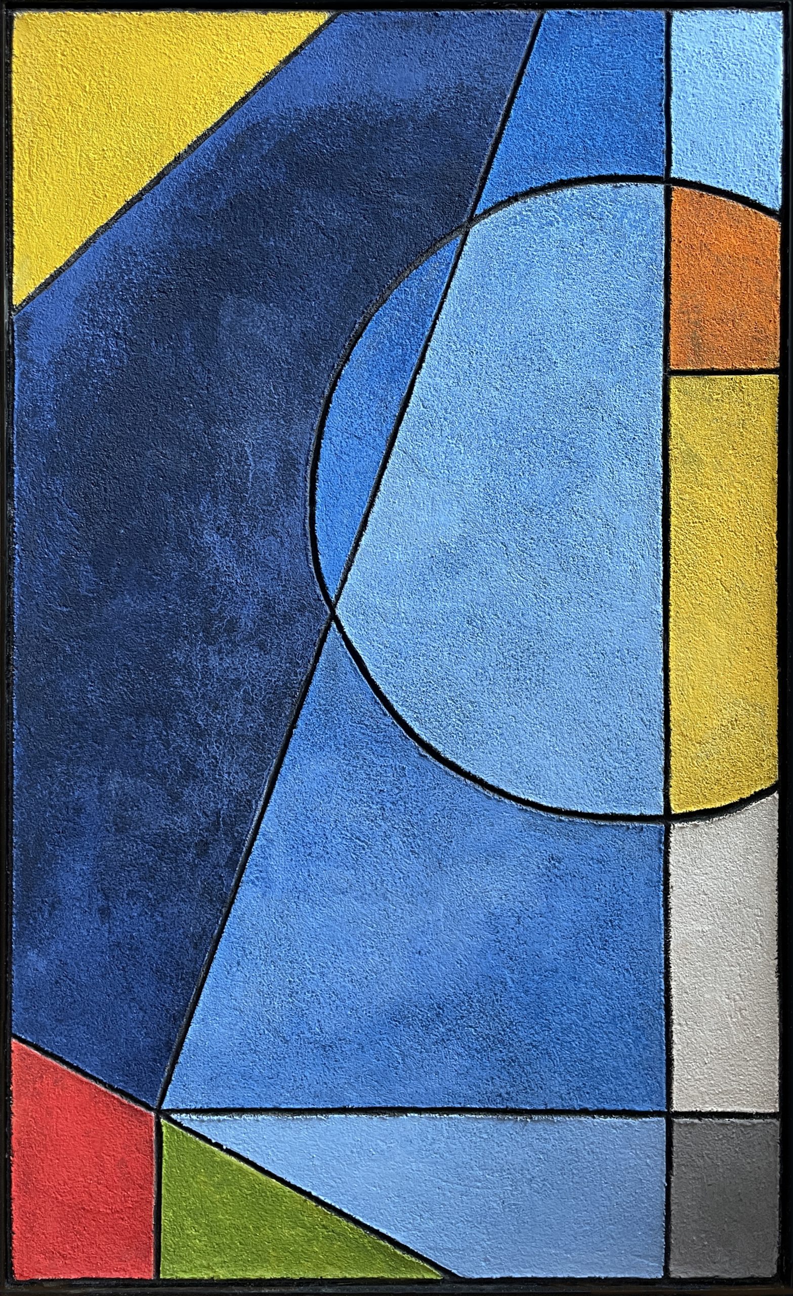 sgraffito łączone z techniką krzemianową na podłożu przenośnym, 96 x 60 cm, 2022 rok
