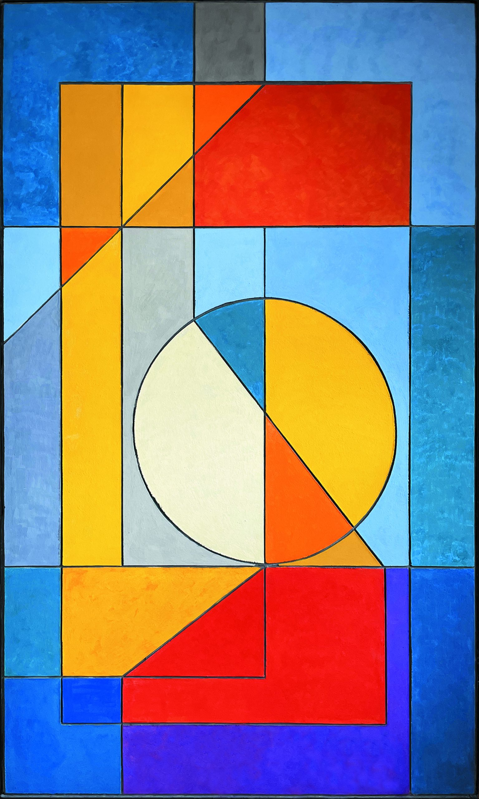sgraffito łączone z techniką krzemianową na podłożu przenośnym, 200 x 120 cm, 2022 rok