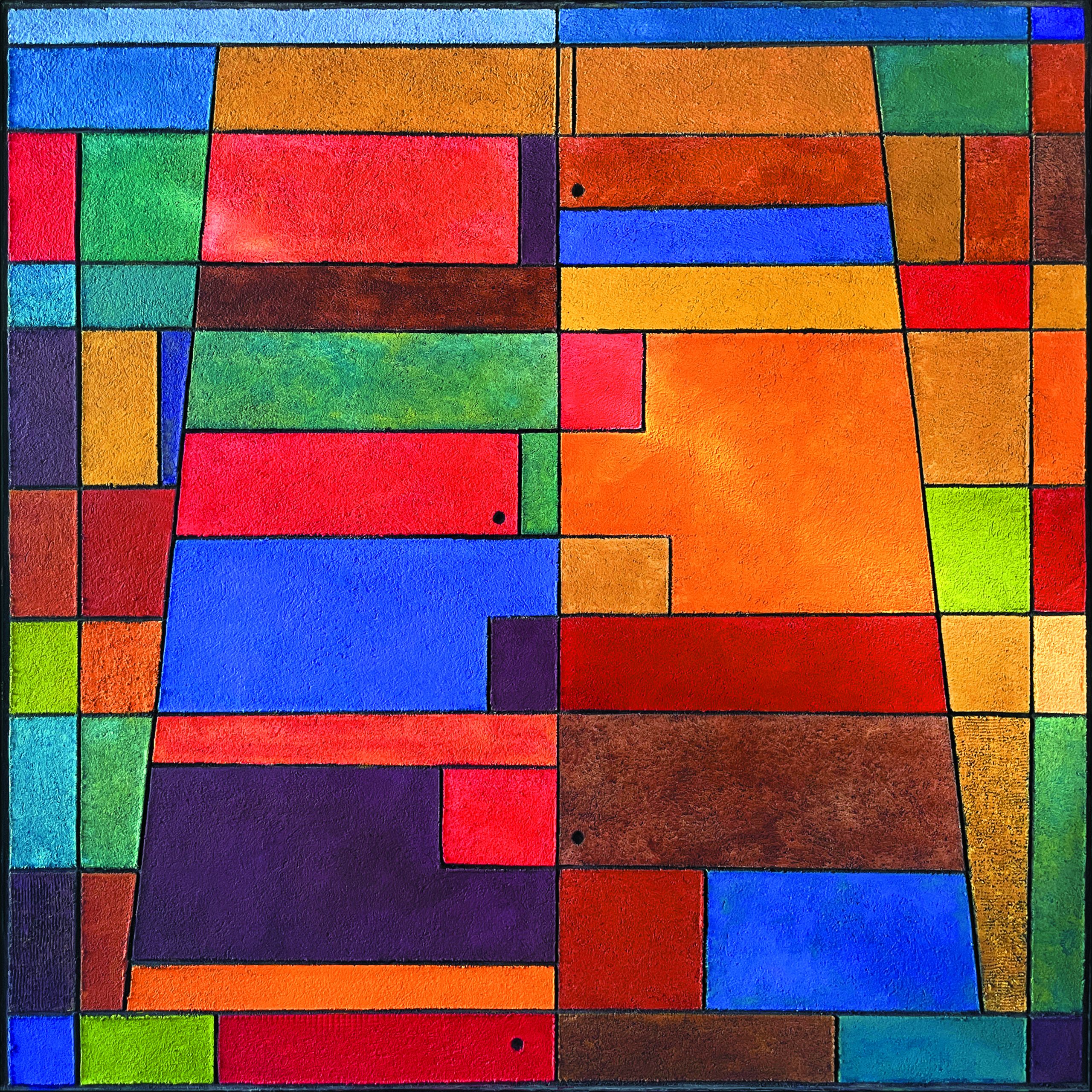 sgraffito łączone z techniką krzemianową na podłożu przenośnym, 120 x 120 cm, 2022 rok